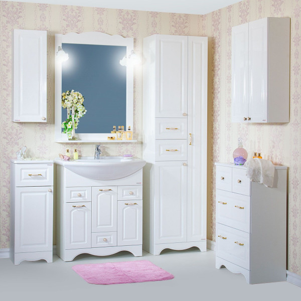 Шкаф навесной Бриклаер АННА 32 см правый, белый. Фото 4