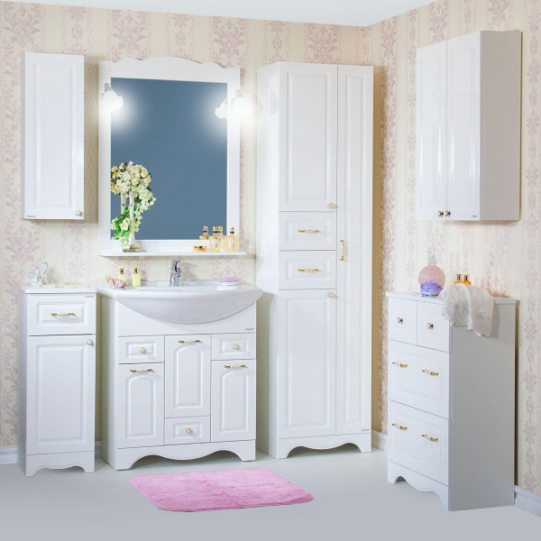 Шкаф навесной Бриклаер АННА 65 см, белый. Фото 3