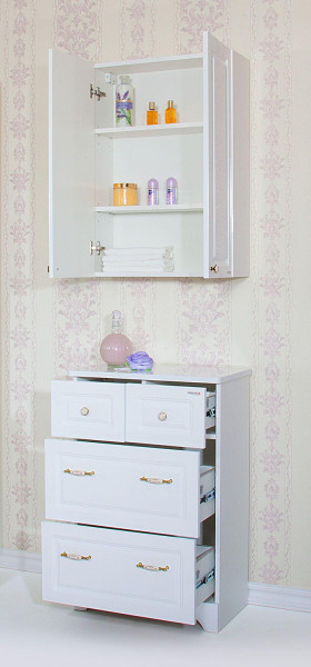 Шкаф навесной Бриклаер АННА 65 см, белый. Фото 5