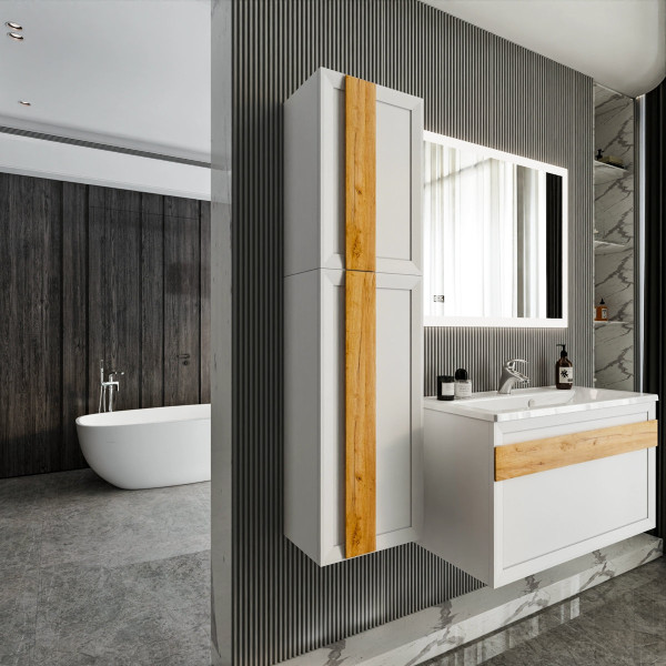 Шкаф навесной Бриклаер БЕРЛИН 60 см, белый. Фото 5