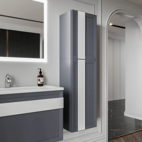 Шкаф навесной Бриклаер БЕРЛИН 60 см, оникс серый. Фото 5