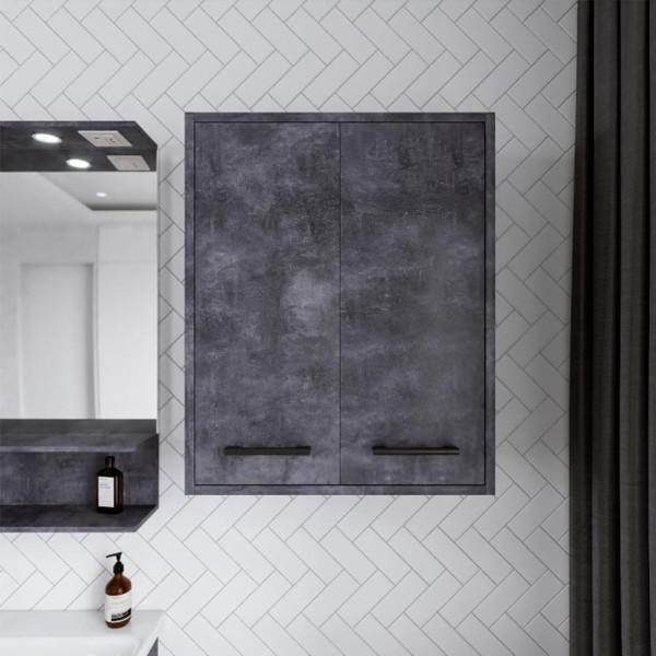 Шкаф навесной Бриклаер ЧИЛИ 62 см, цемент. Фото 1