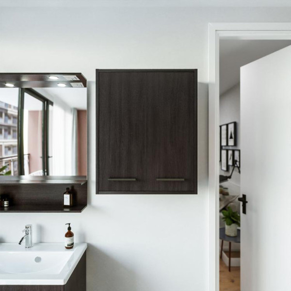 Шкаф навесной Бриклаер ЧИЛИ 62 см, венге. Фото 1