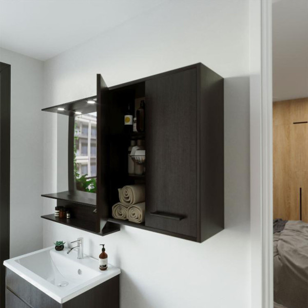 Шкаф навесной Бриклаер ЧИЛИ 62 см, венге. Фото 3