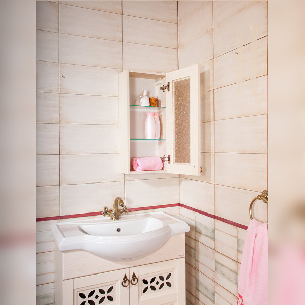 Шкаф навесной Бриклаер КАНТРИ 30 см, бежевый дуб прованс. Фото 4