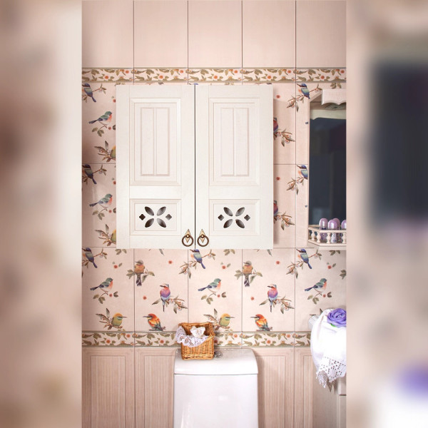 Шкаф навесной Бриклаер КАНТРИ 65 см, бежевый дуб прованс. Фото 3