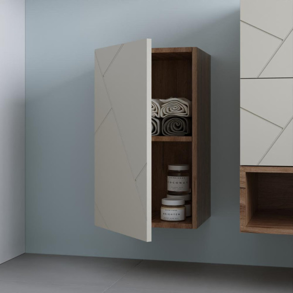 Шкаф навесной Бриклаер КРИСТАЛЛ 35х60 см, латте. Фото 3