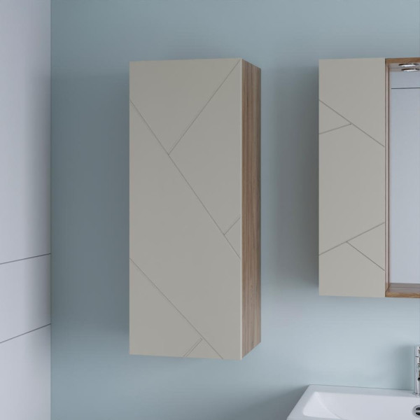 Шкаф навесной Бриклаер КРИСТАЛЛ 35х90 см, латте. Фото 1