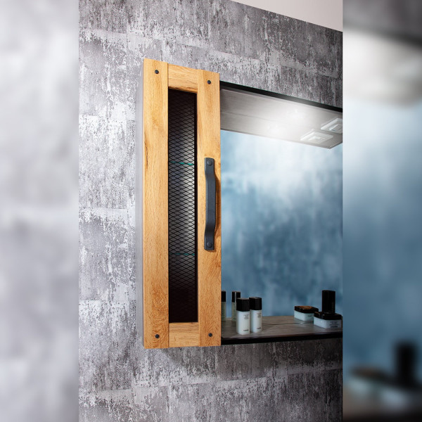 Шкаф навесной Бриклаер ЛОФТ 20 см, метрополитен грей. Фото 1