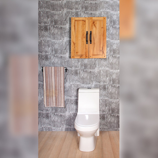 Шкаф навесной Бриклаер ЛОФТ 60 см, метрополитен грей. Фото 3