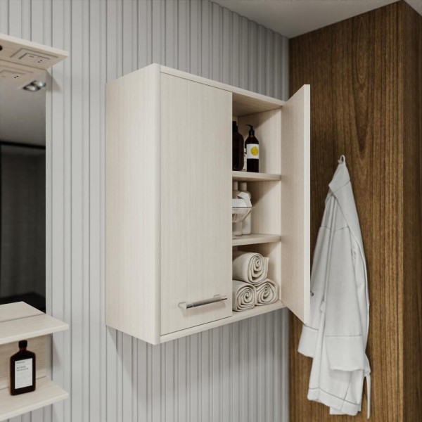 Шкаф навесной ЧИЛИ Бриклаер 62 см, светлая лиственница. Фото 3