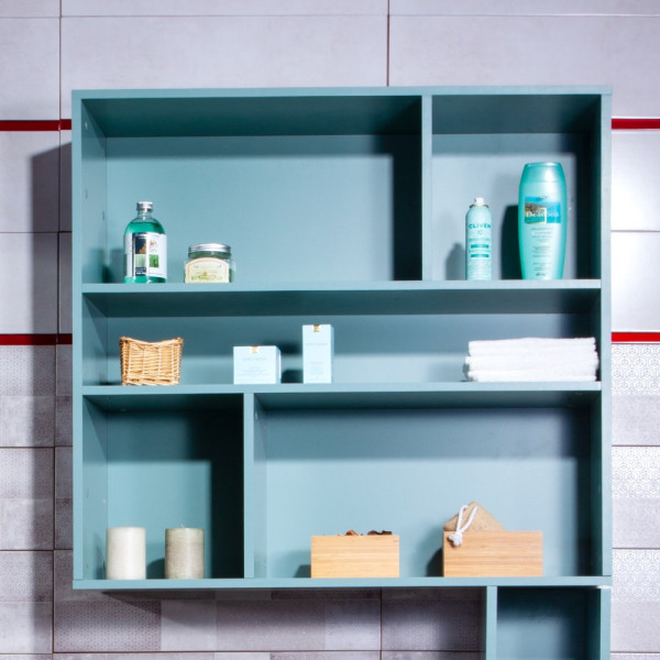 Шкаф навесной открытый Бриклаер КРИСТАЛЛ 90 см, муссон. Фото 1