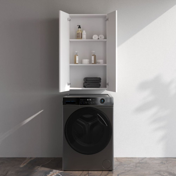 Шкаф навесной с дверками, 50 см, белый глянец. Фото 2