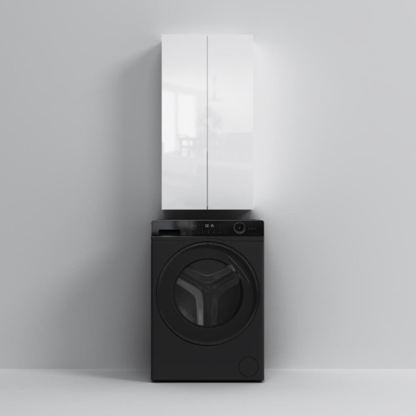 Шкаф навесной с дверками, 50 см, белый глянец. Фото 5