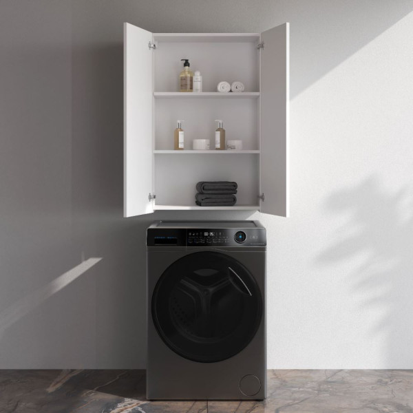 Шкаф навесной с дверками, 60 см, белый глянец. Фото 2