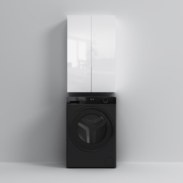 Шкаф навесной с дверками, 60 см, белый глянец. Фото 5