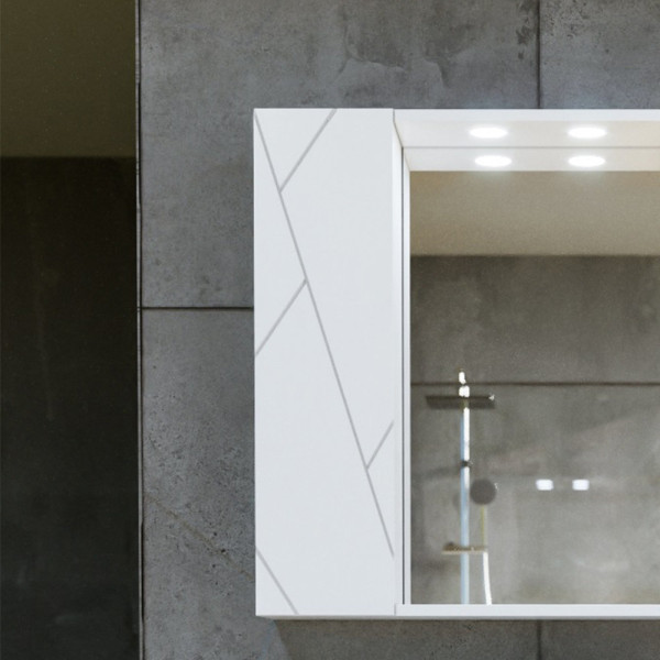 Шкаф навесной с дверью Бриклаер КРИСТАЛЛ 20 см, белый. Фото 1