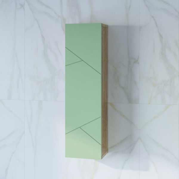 Шкаф навесной с дверью Бриклаер КРИСТАЛЛ 20 см, фисташковый. Фото 1