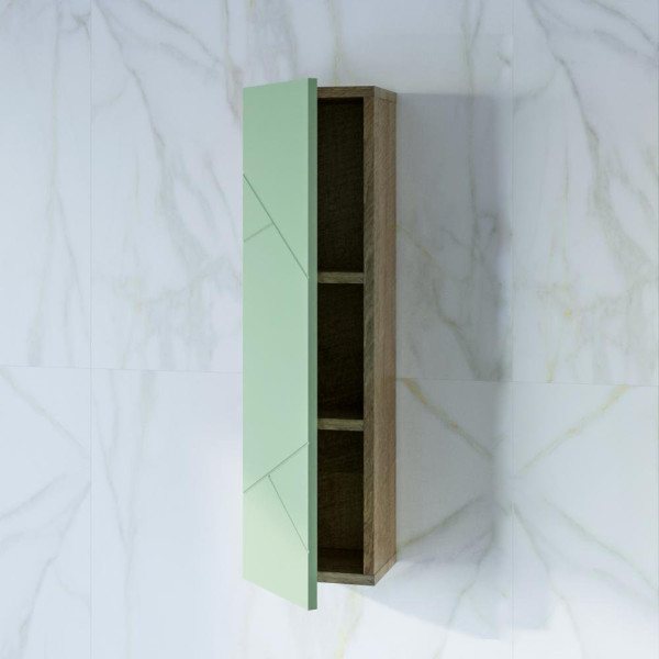 Шкаф навесной с дверью Бриклаер КРИСТАЛЛ 20 см, фисташковый. Фото 3