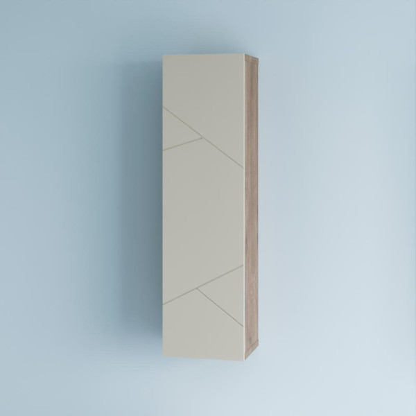 Шкаф навесной с дверью Бриклаер КРИСТАЛЛ 20 см, латте. Фото 1