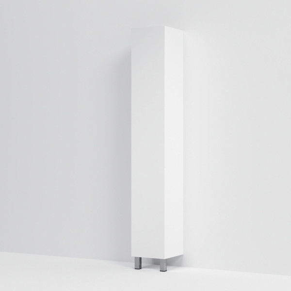 Шкаф-пенал напольный 30 см, правый, белый глянец. Фото 3