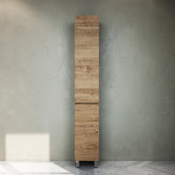 Шкаф-пенал напольный 30 см, правый, светлый дуб. Фото 1