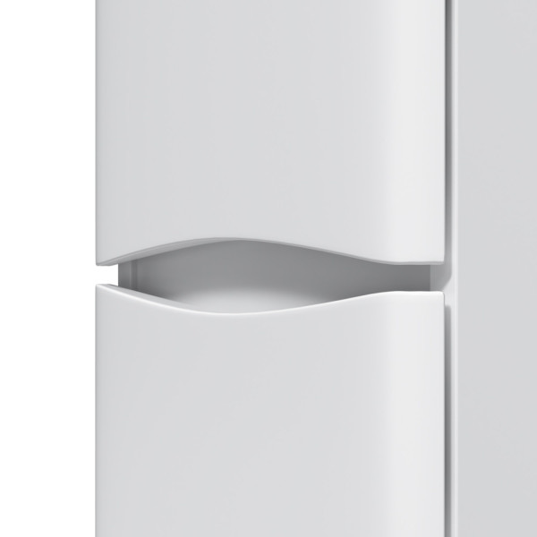 Шкаф-пенал напольный 35 см, левый, белый глянец. Фото 6