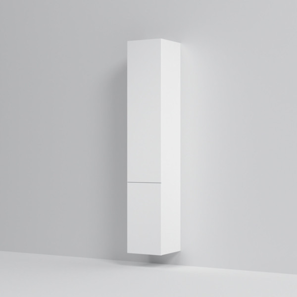 Шкаф-пенал подвесной 30 см, левый, белый глянец. Фото 3