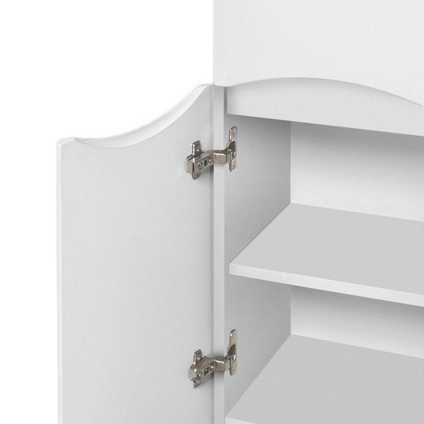 Шкаф-пенал подвесной 35 см, левый, белый глянец. Фото 6