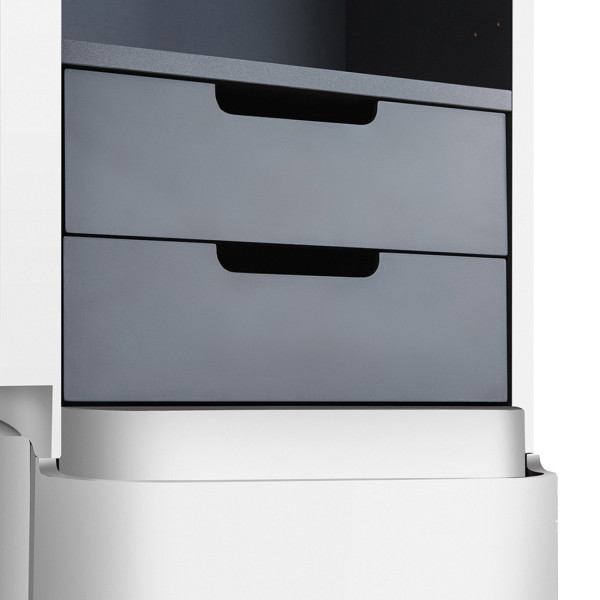 Шкаф-пенал подвесной 40 см, левый, белый глянец. Фото 5