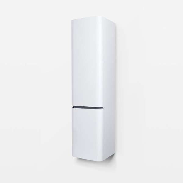 Шкаф-пенал подвесной 40 см, правый, белый глянец. Фото 3