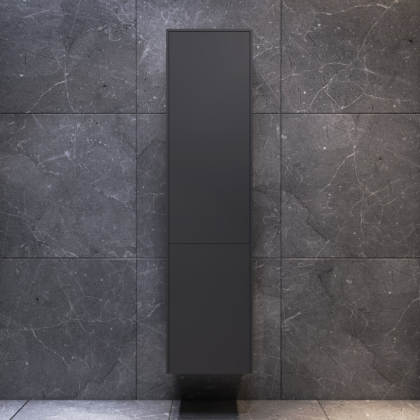 Шкаф-пенал подвесной 40 см, универсальный, графит матовый. Фото 1