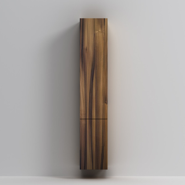 Шкаф-пенал, подвесной, левый, 30 см, двери, push-to-open, орех. Фото 4