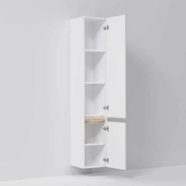 Шкаф-пенал, подвесной, правый, 30 см, белый глянец. Фото 4