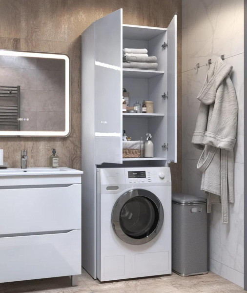 Шкаф под стиральную машину VIGO Grani белый, 64 см. Фото 4