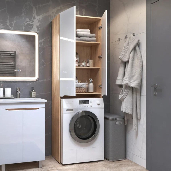 Шкаф под стиральную машину VIGO Grani дуб золотой, 64 см. Фото 4