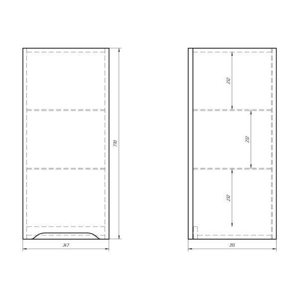 Шкаф подвесной Dreja QL 35 см, белый. Фото 2