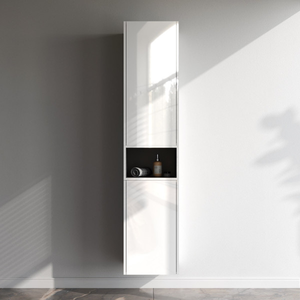 Шкаф с полками 40 см, высота 70 см, белый глянец, универсальный. Фото 4