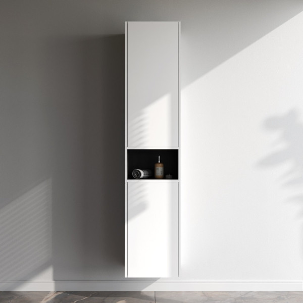 Шкаф с полками 40 см, высота 70 см, белый матовый, универсальный. Фото 4