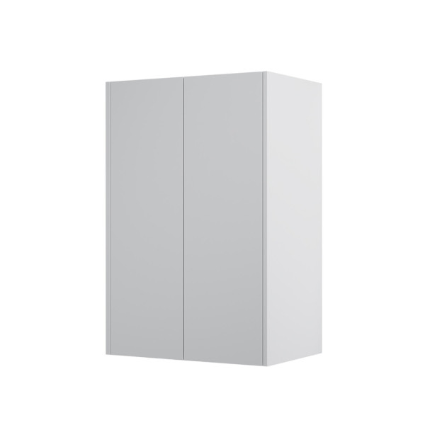 Шкаф с полками 60 см, высота 90 см, белый матовый, универсальный. Фото 4