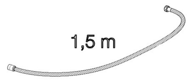 Шланг армированный Black, 1,5 м, арт. VDSR150Black, VODA. Фото 2