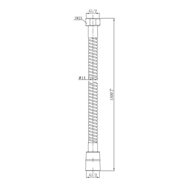 Шланг для душа Raiber RP-30, хром. Фото 2