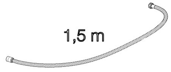 Шланг металлический, 1,5 м, арт. VKSR150, VODA. Фото 2