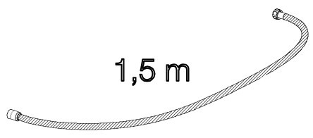 Шланг ПВХ  1,5 м, арт. VMSR150, VODA. Фото 2