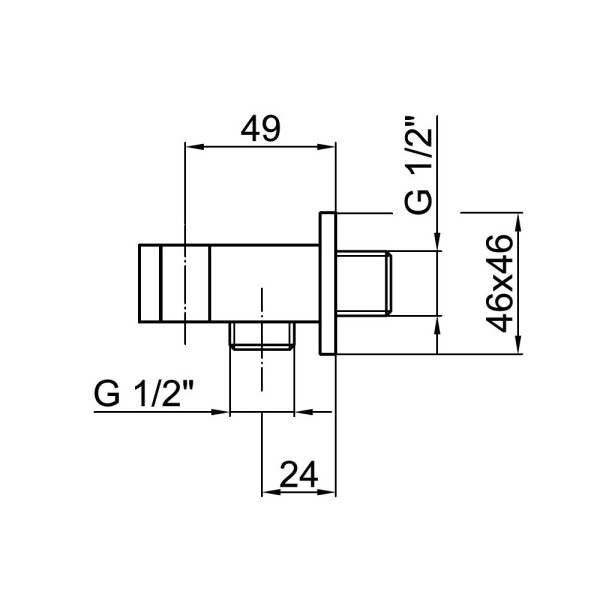 Шланговое подключение Webert AC0354015, хром. Фото 2