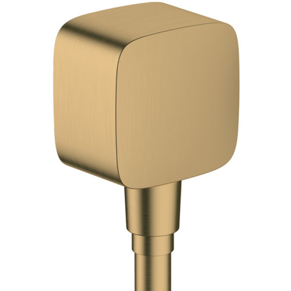 Шланговое подсоединение Hansgrohe Fixfit c защитой от обратного тока воды, шлифованная бронза (26457140). Фото 1