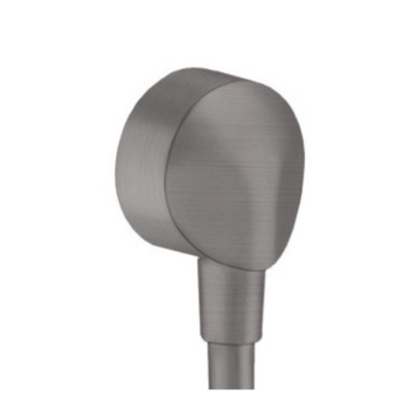 Шланговое подсоединение Hansgrohe FixFit E без клапана обратного тока, шлифованный черный хром (27454340). Фото 1