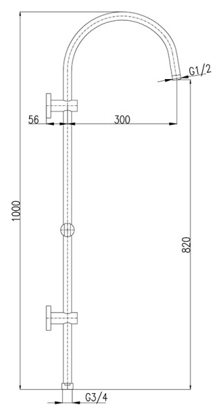 Штанга для душа Rav Slezak MD0554. Фото 2