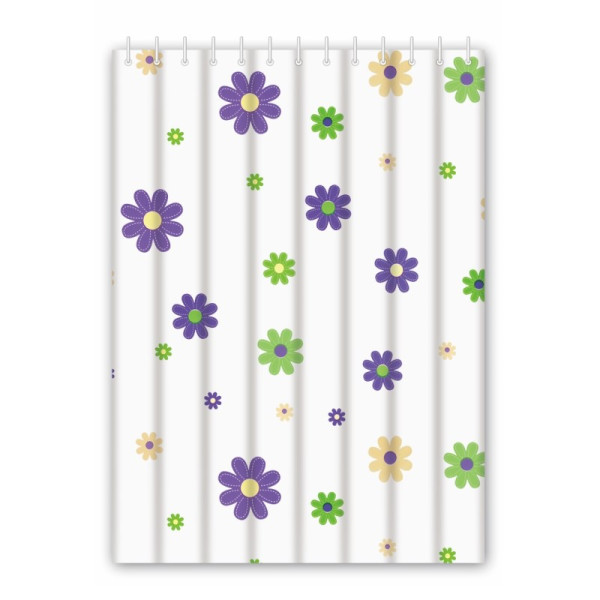 Штора для ванной Haiba HB75060, цветы. Фото 1