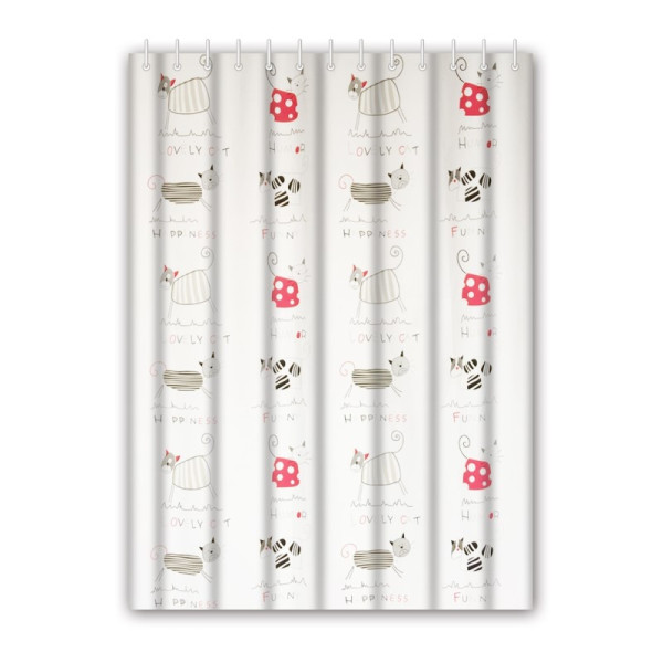 Штора для ванной Haiba HB75062, кошки. Фото 1